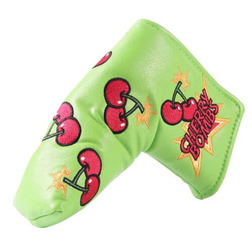 Cherry Bomb Golf Blade Putter Cover Green
