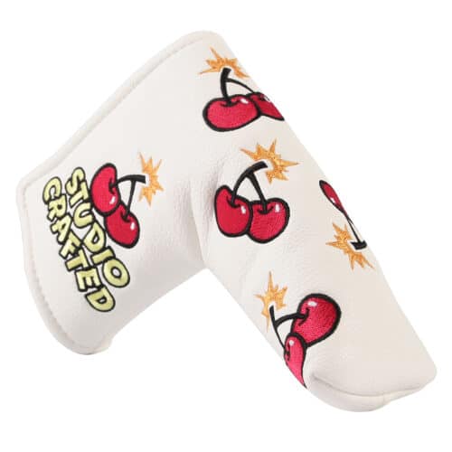Alternative view of Cherry Bomb Golf Blade Putter Cover White