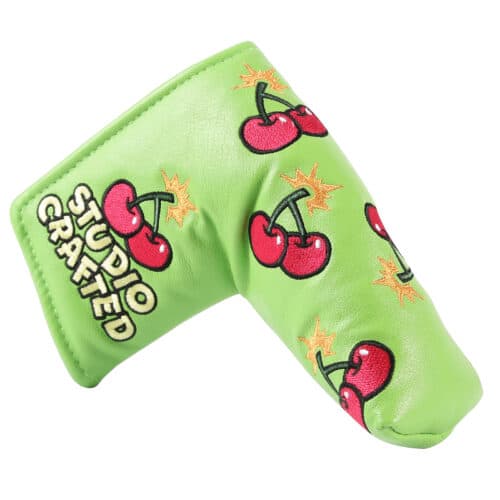 Alternative view of Cherry Bomb Golf Blade Putter Cover Green