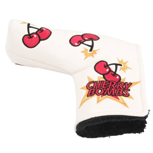 Cherry Bomb Golf Blade Putter Cover White - Image 4