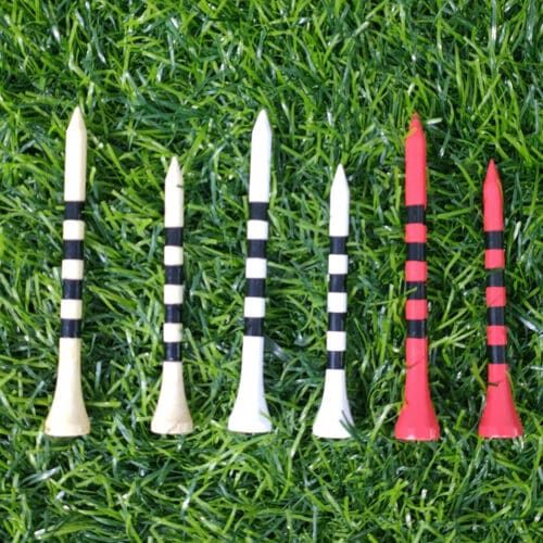 2 3/4'' or 3 1/4" Custom Personalized Four Stripes Wooden Golf Tees - Image 2