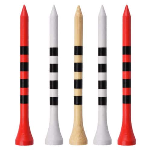 2 3/4'' or 3 1/4" Custom Personalized Four Stripes Wooden Golf Tees